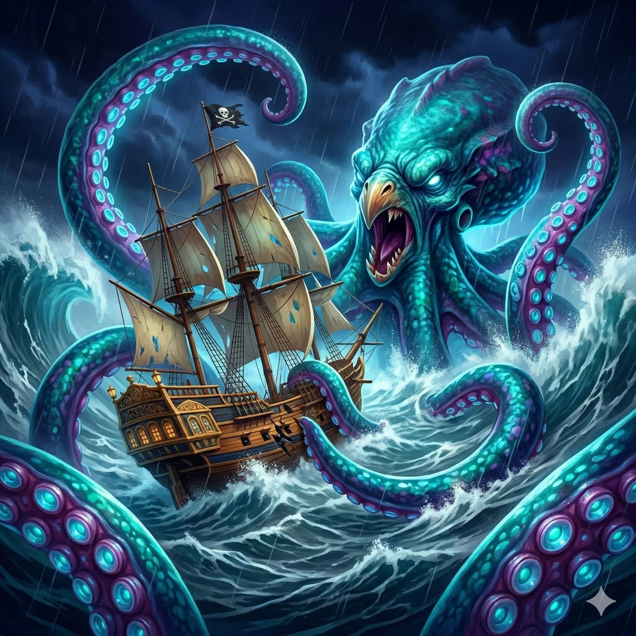 Release the Kraken sur Tortuga Casino